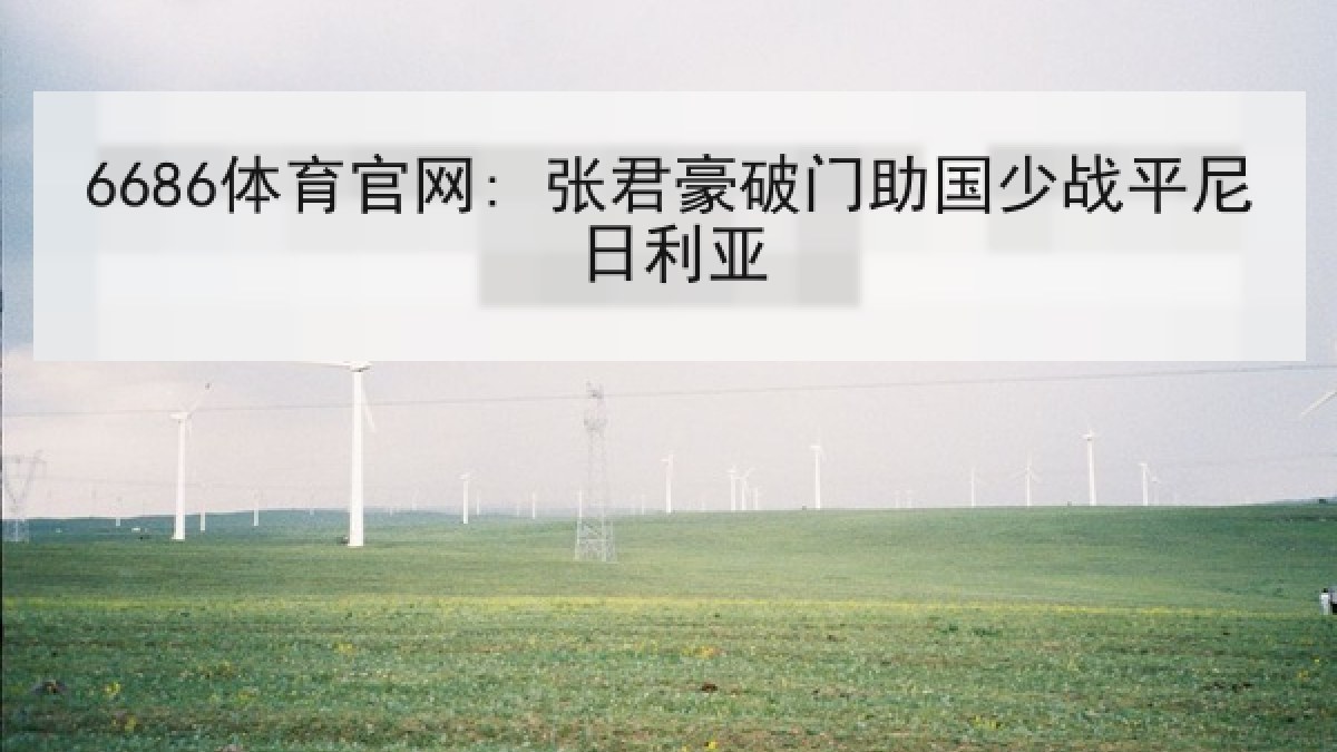 6686体育官网: 张君豪破门助国少战平尼日利亚 | 6686.com